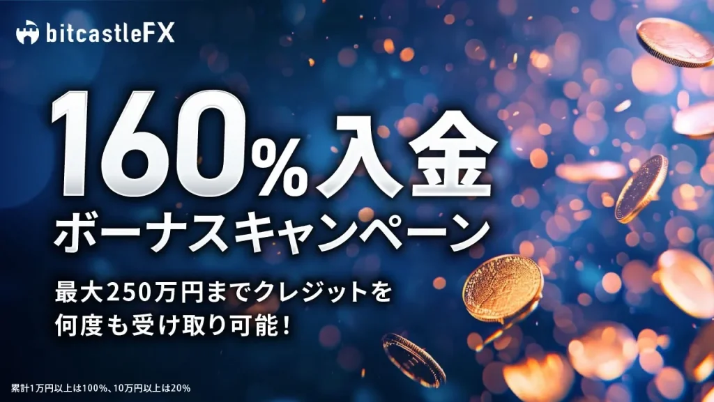 海外FX業者の入金ボーナスおすすめランキング5位はbitcastle