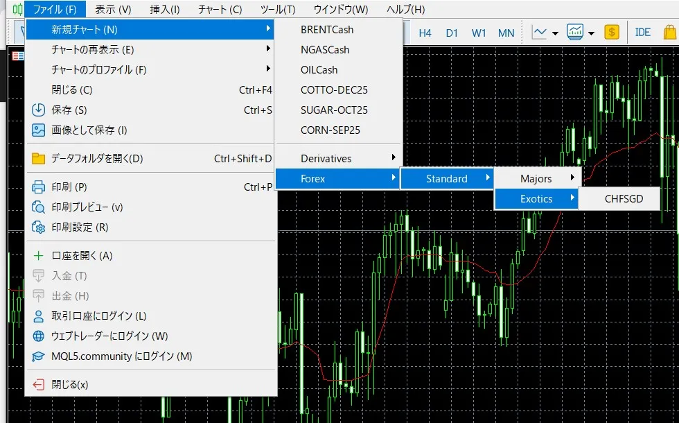 通貨ペアの追加・削除・並び替え3
