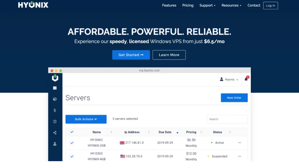 海外FXでおすすめのVPS:HYONIX