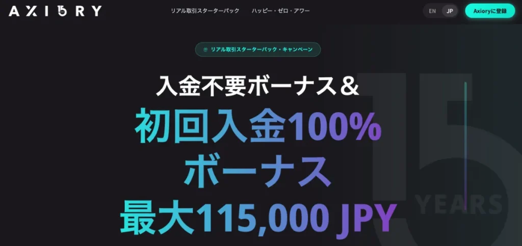 海外FXの口座開設ボーナスおすすめランキング7位はAXIORY