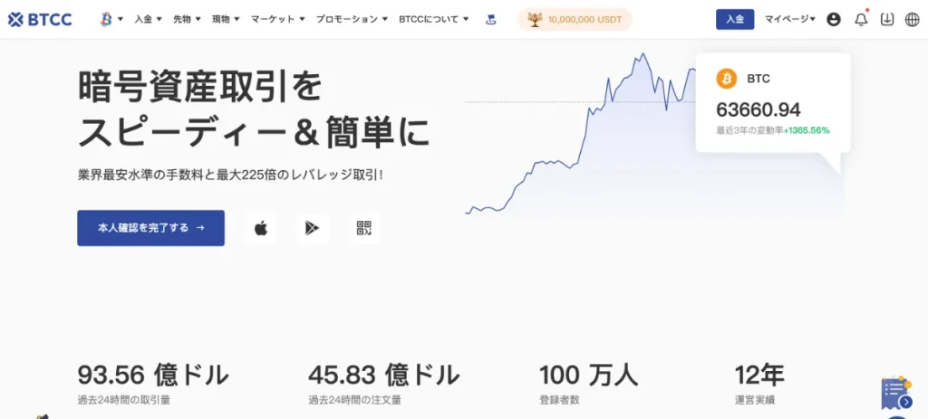 日本人におすすめの仮想通貨海外取引所ランキング5位はBTCC