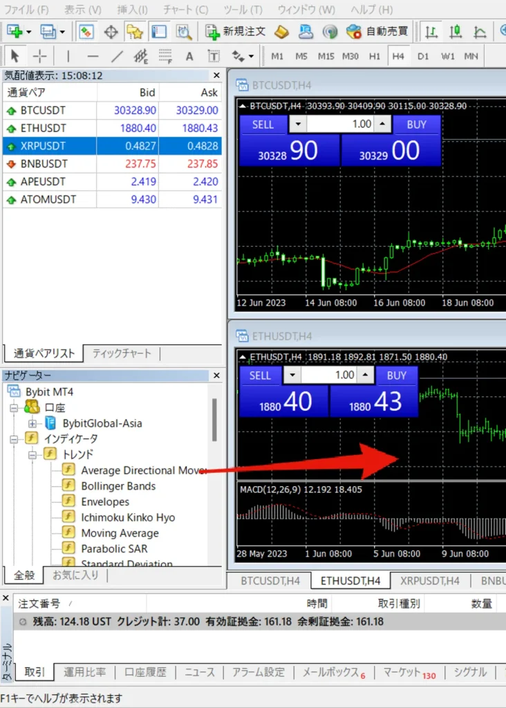 Bybit(バイビット)のMT4の使い方3