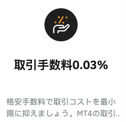 BybitのMT4の取引手数料は0.03%