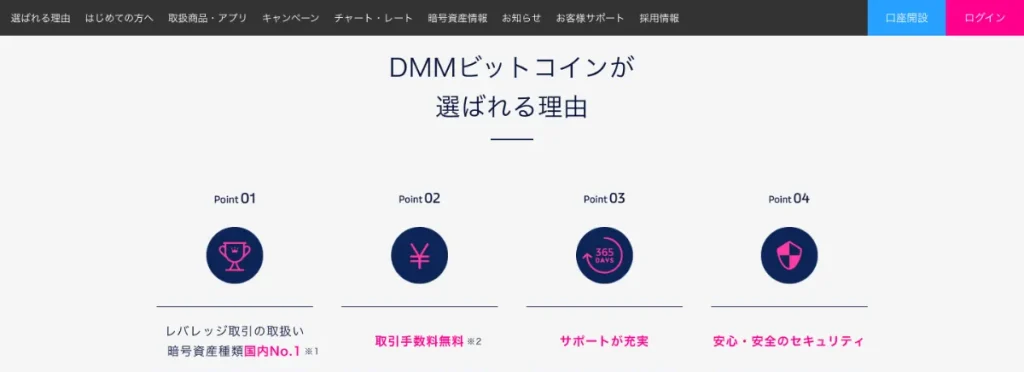 2024年最新の仮想通貨で儲かるおすすめ取引所ランキング2位はDMM Bitcoin