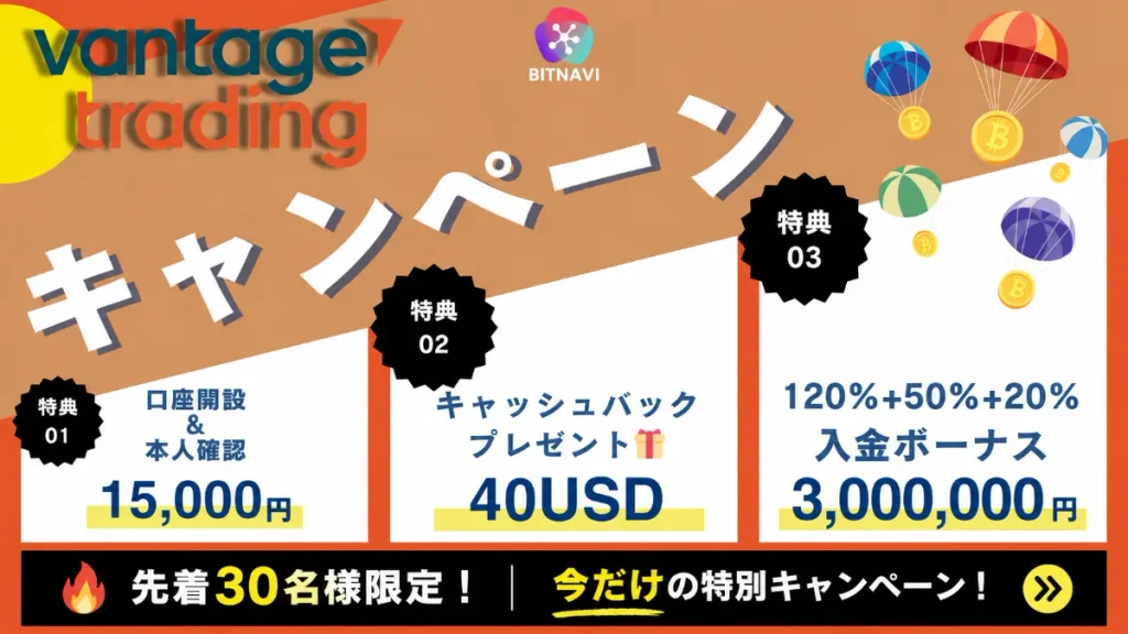 VantageとBITNAVIのタイアップコラボキャンペーン