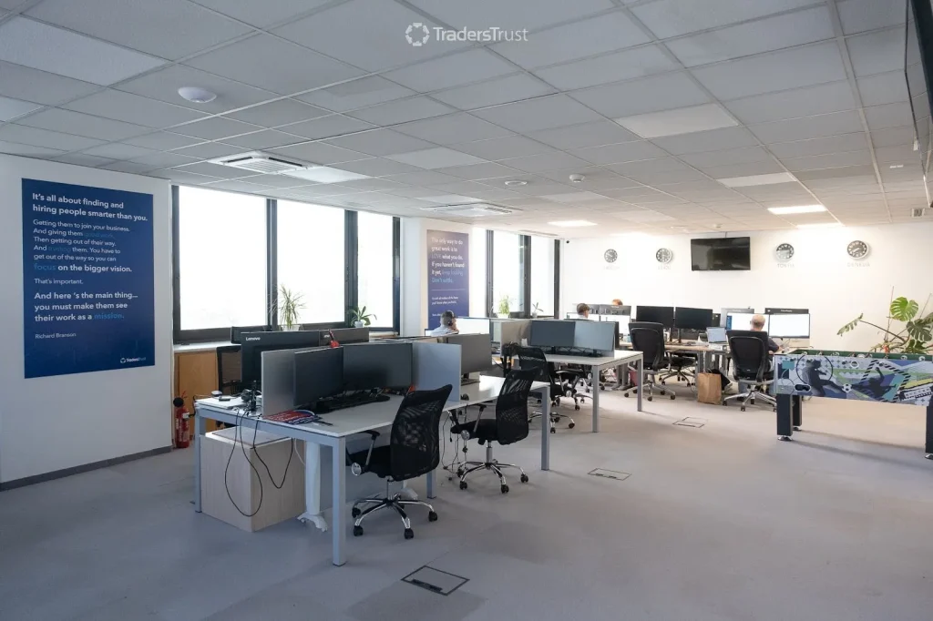 TradersTrustの本社オフィスの中